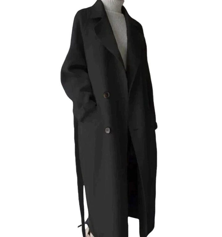 Elowen™ – Elegantti pitkä takki vyöllä