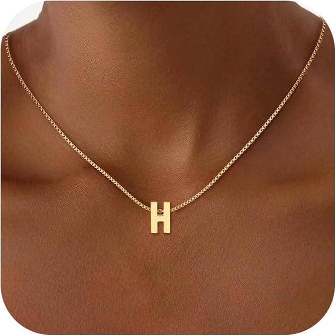 Stainless Steel A- Z Pendant Necklace 26 Letter Necklace Elegant Graceful