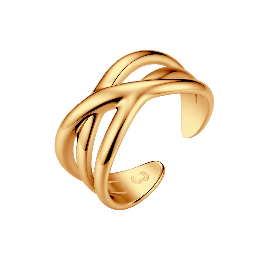 Anillo Bandas Cruzadas