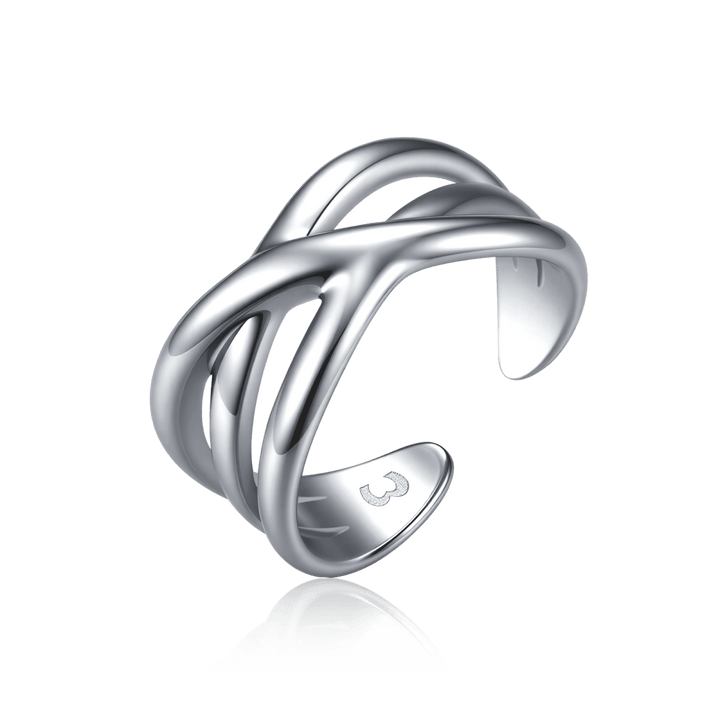 Anillo Bandas Cruzadas
