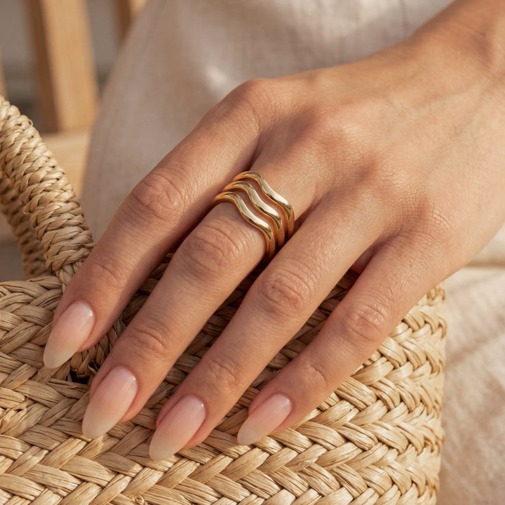 Anillo Bandas Onduladas