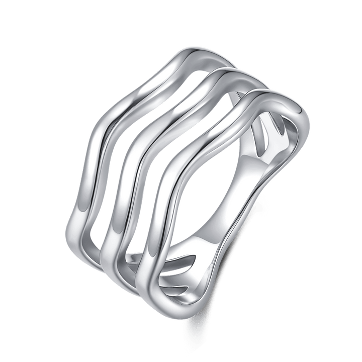 Anillo Bandas Onduladas