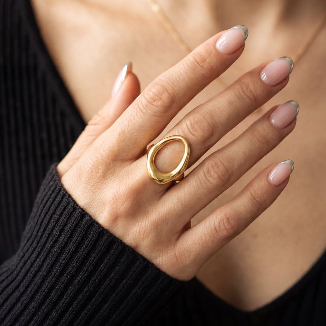 Anillo Círculo Asimétrico