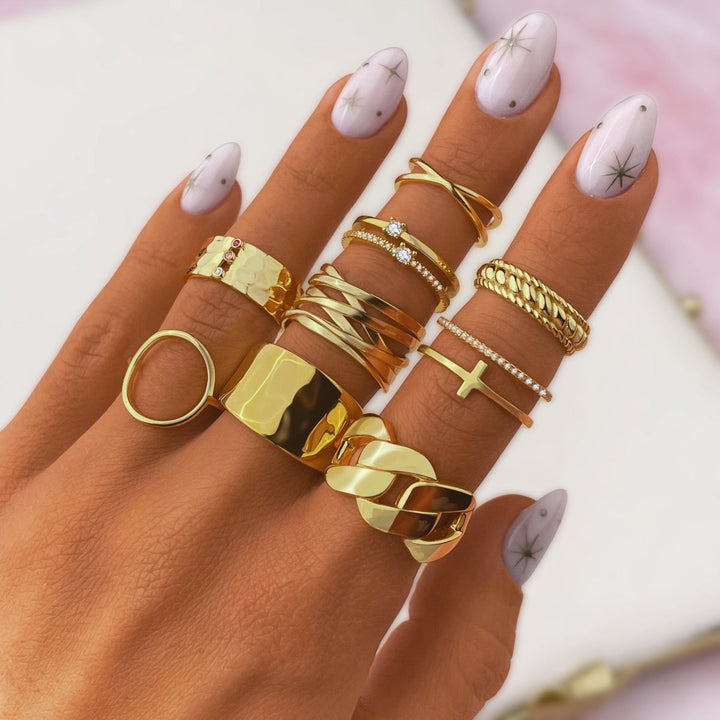 Anillo Doble Cruzado