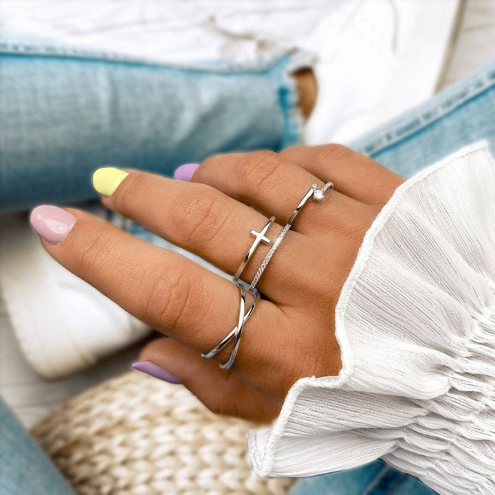 Anillo Doble Cruzado