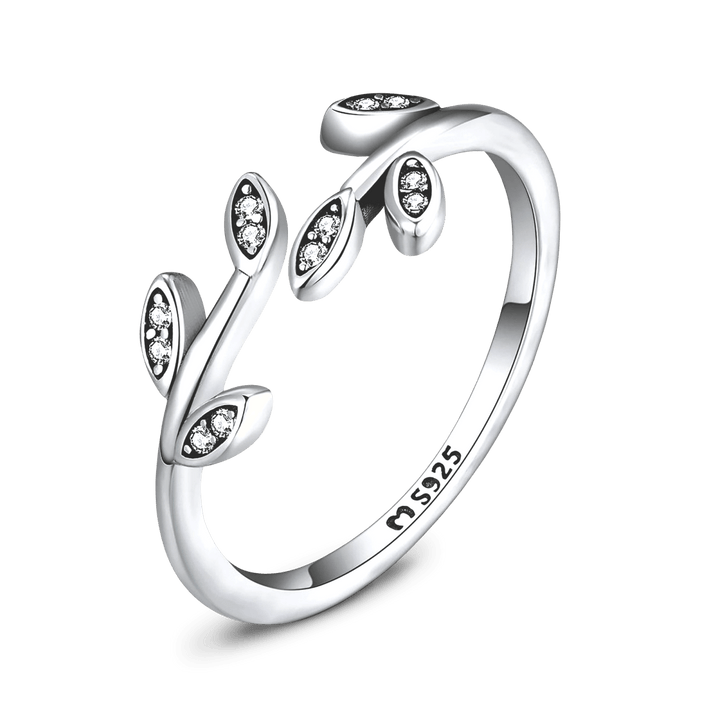 Anillo de Hojas Brillantes