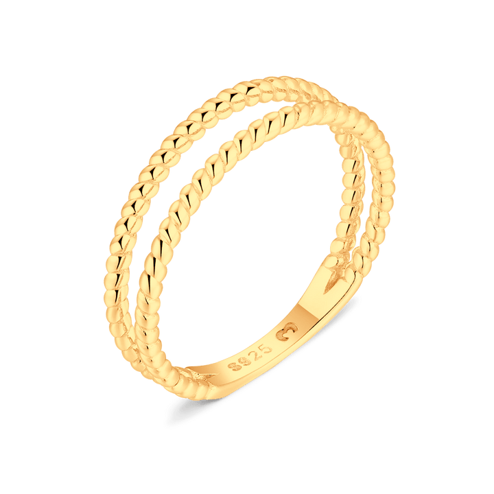 Anillo de líneas trenzadas