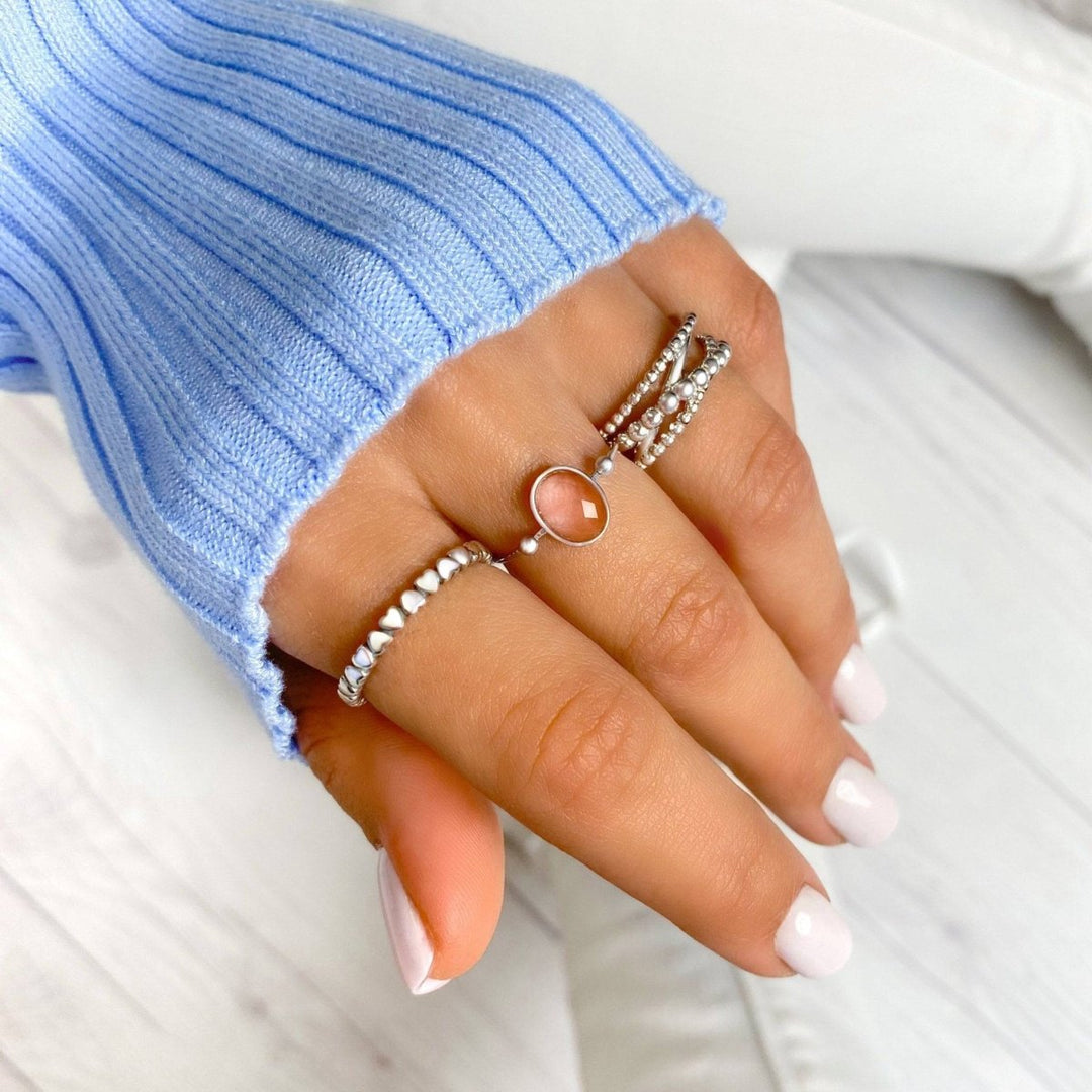 Anillo Glitter Rosa