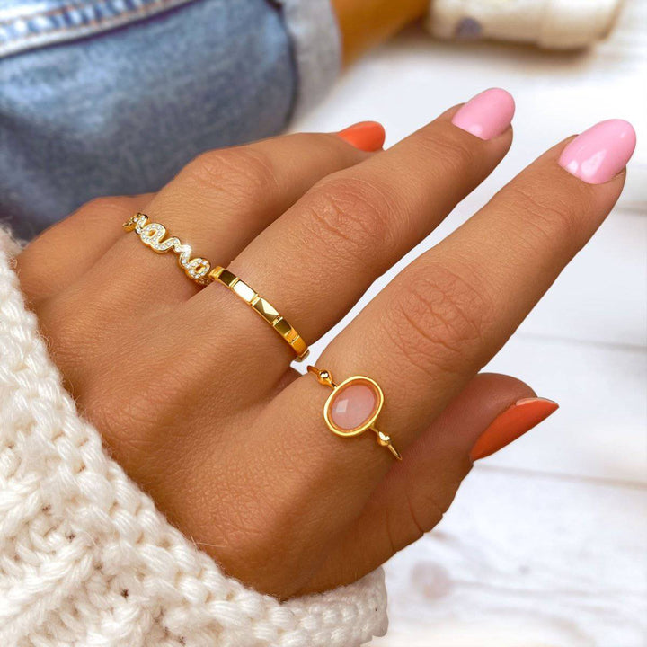 Anillo Glitter Rosa
