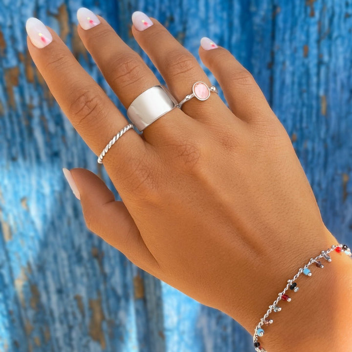 Anillo Glitter Rosa