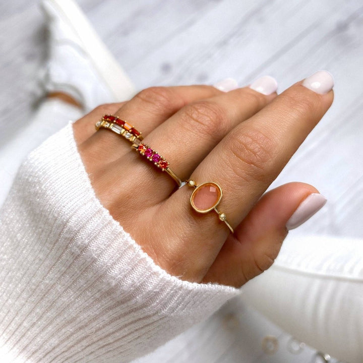 Anillo Glitter Rosa
