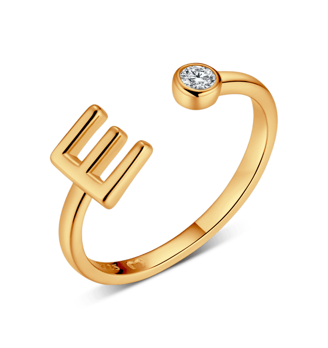 Anillo de letra inicial