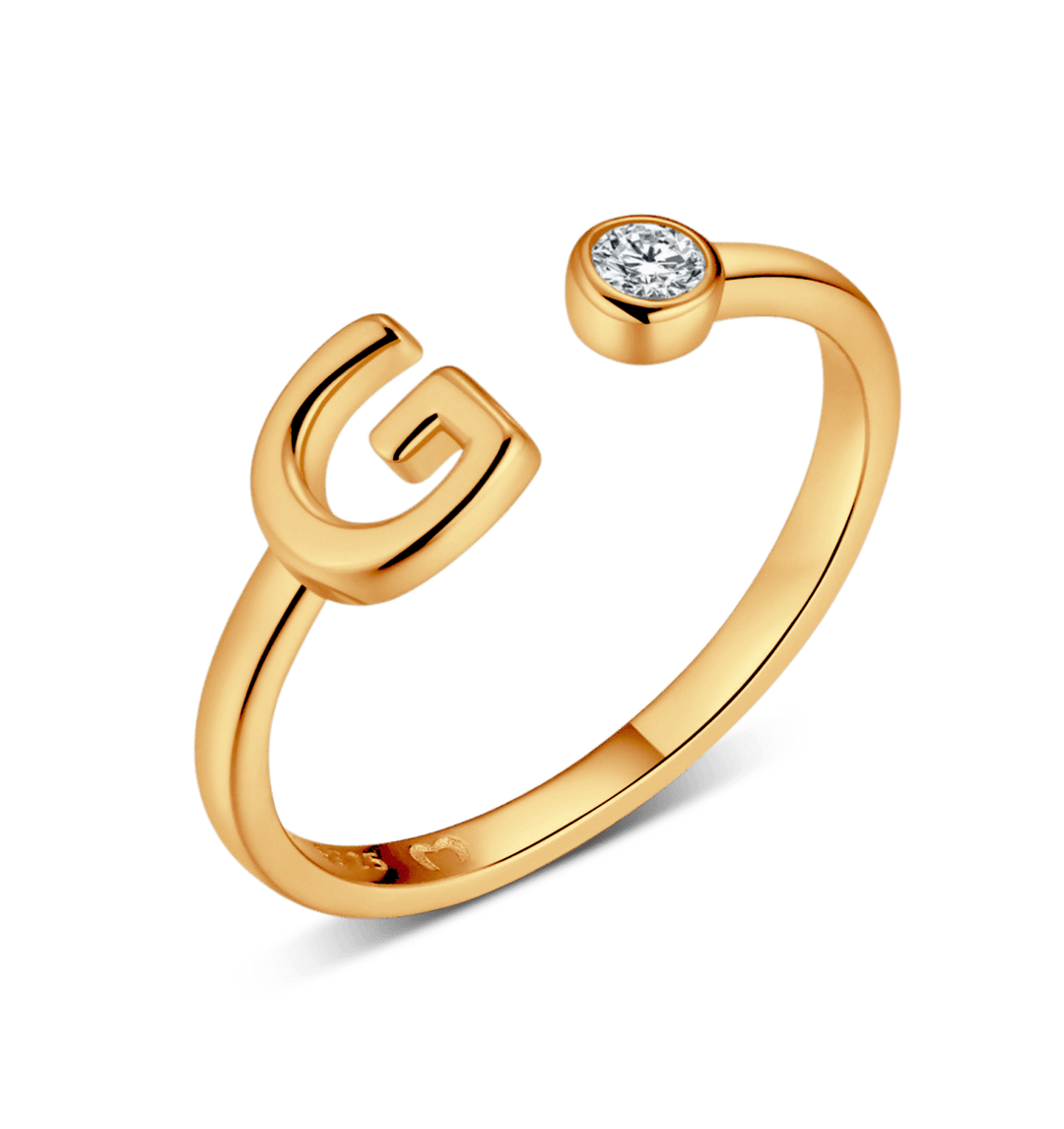 Anillo de letra inicial
