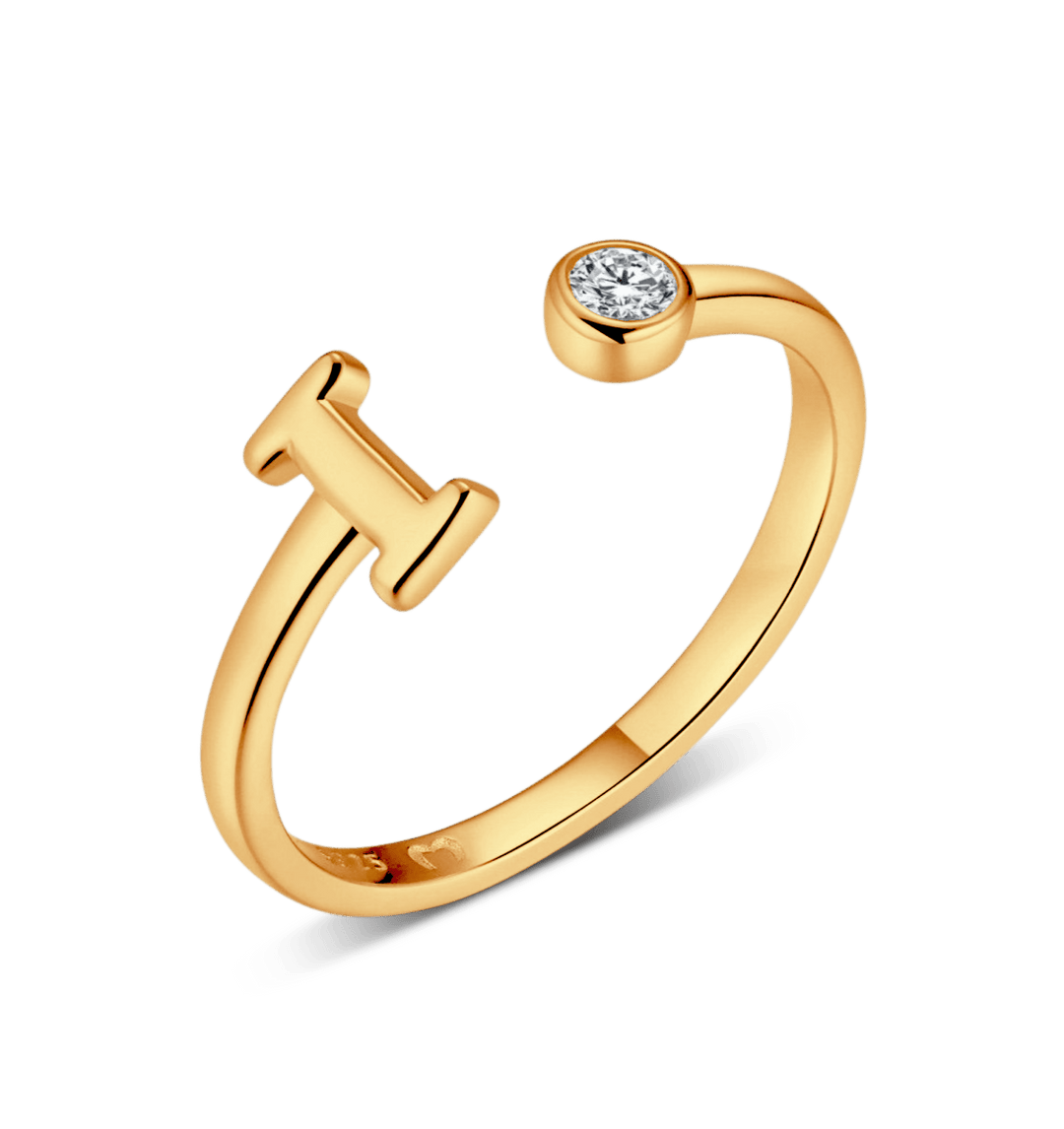 Anillo de letra inicial