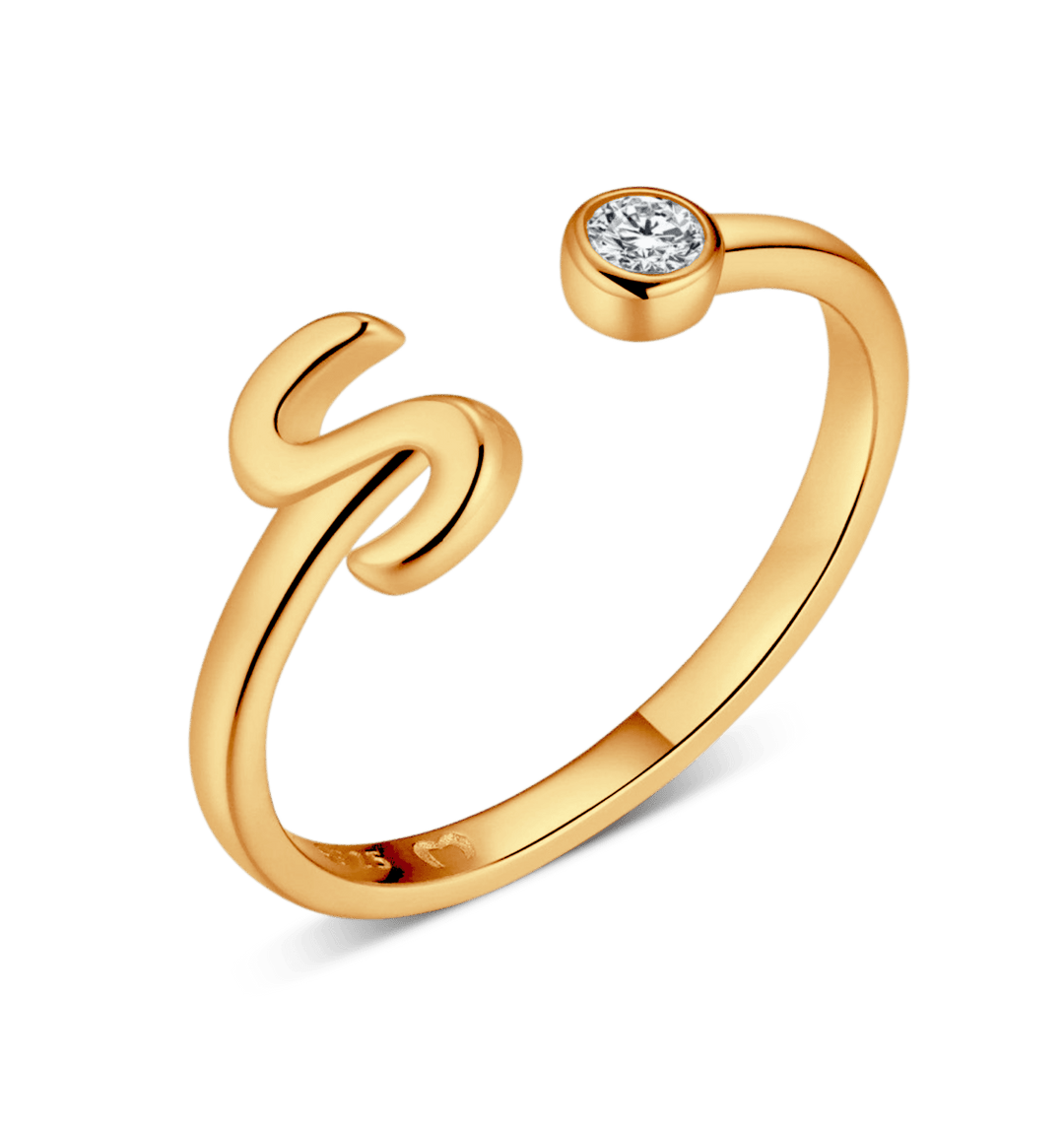 Anillo de letra inicial