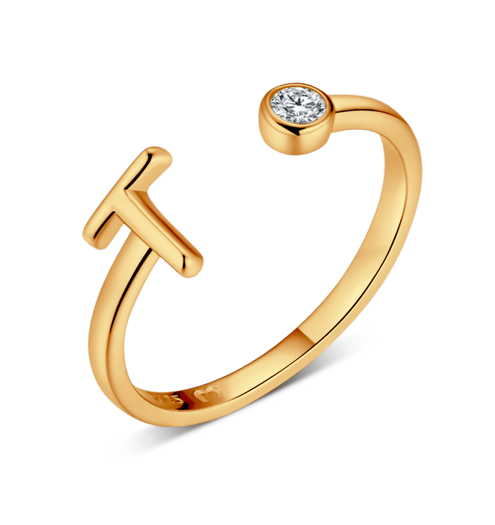 Anillo de letra inicial
