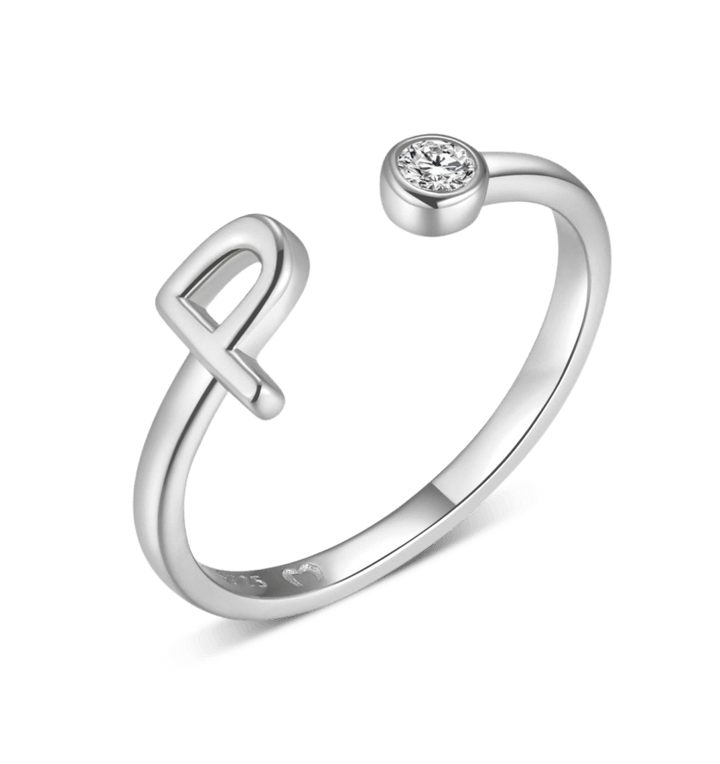 Anillo de letra inicial