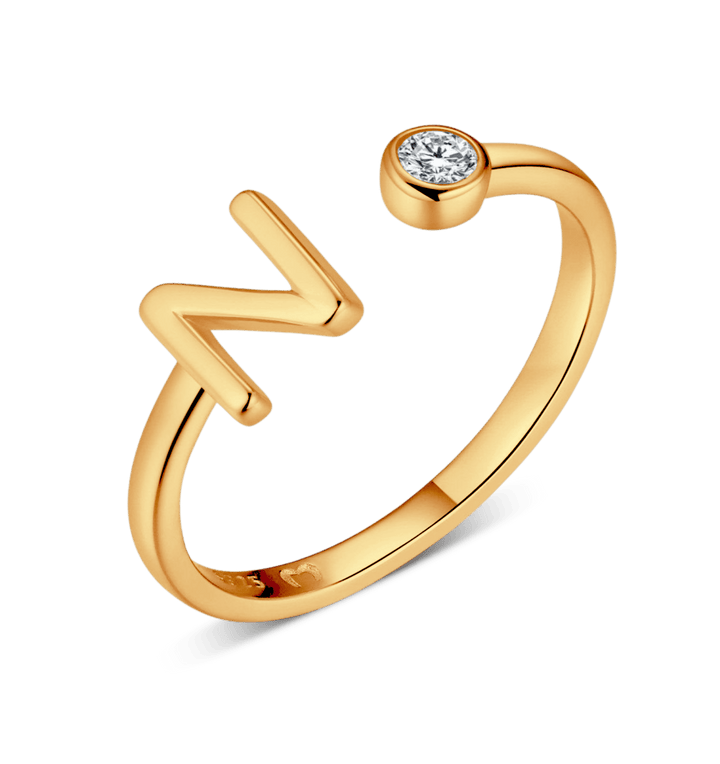 Anillo de letra inicial