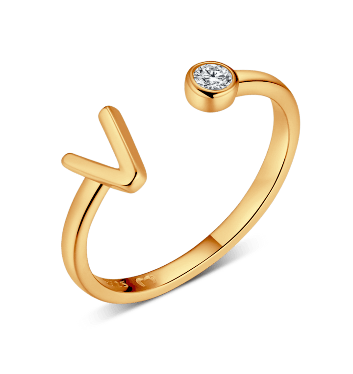 Anillo de letra inicial
