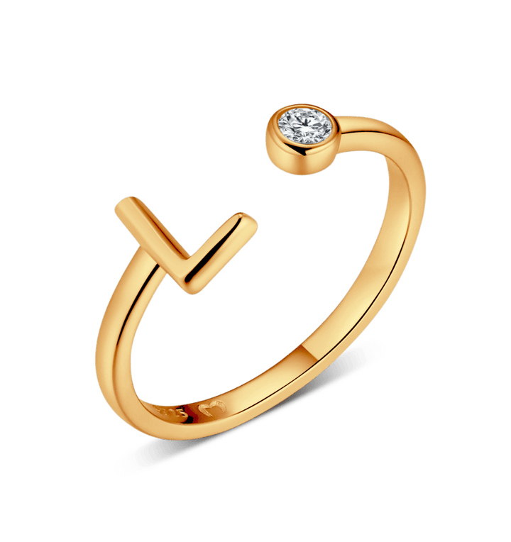 Anillo de letra inicial