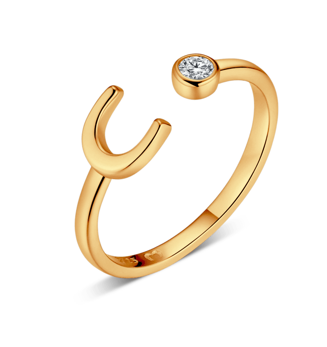 Anillo de letra inicial