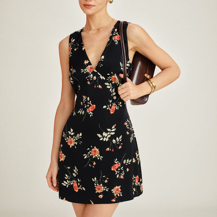 Elzė – Gėlėta elegantiška suknelė