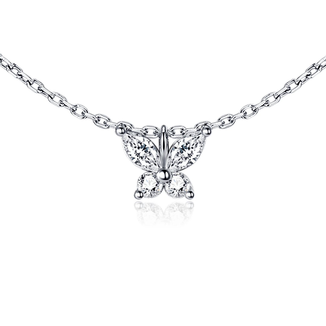 Collar Mariposa Blanca