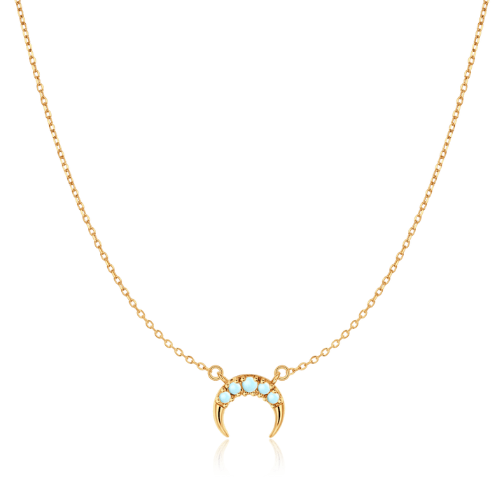 Collar Media Luna Cristal