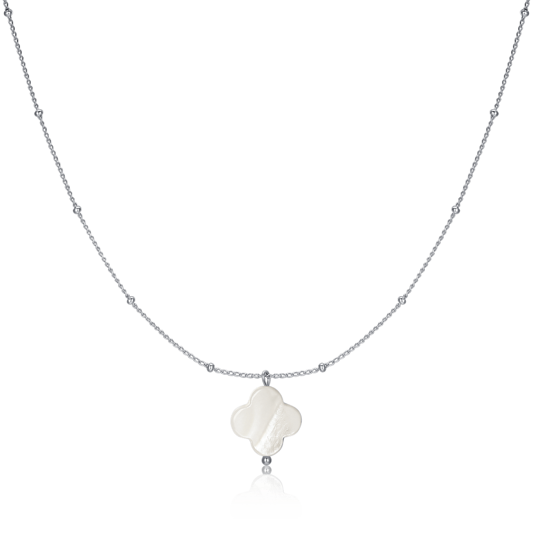 Collar Trébol Blanco