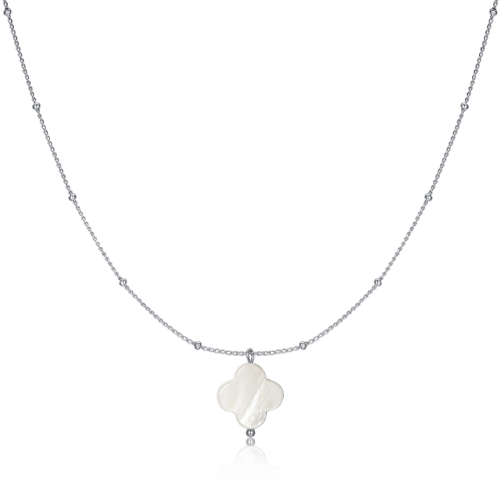 Collar Trébol Blanco
