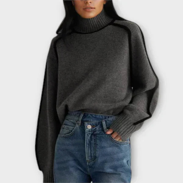 Emilia - Tyylikäs mekani ja elegantti pusero high neckissä