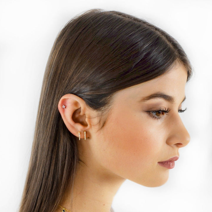 Pendientes de aro retro