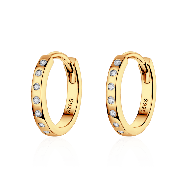 Pendientes de aro brillantes