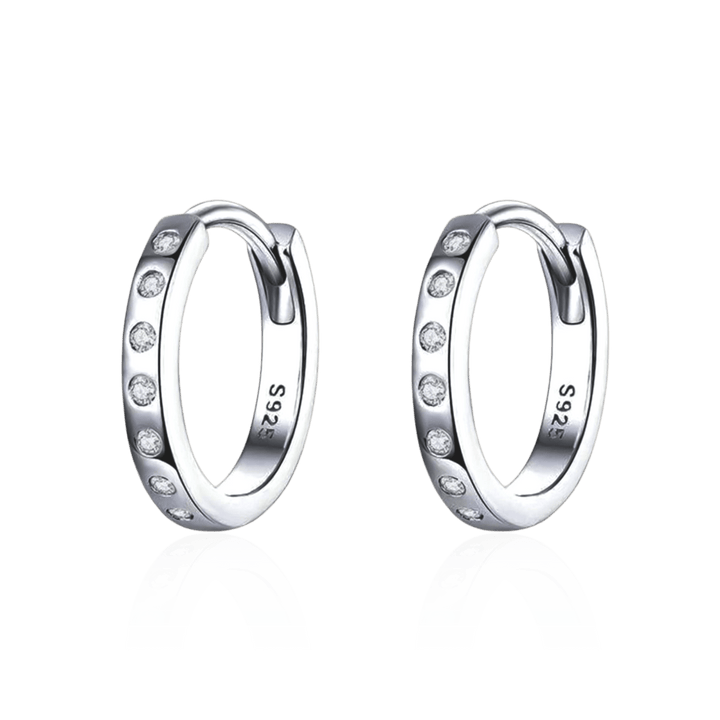 Pendientes de aro brillantes