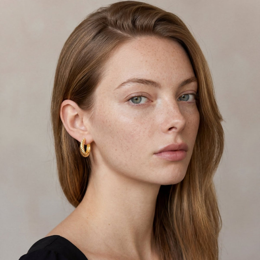 Pendientes Aros Acanalados