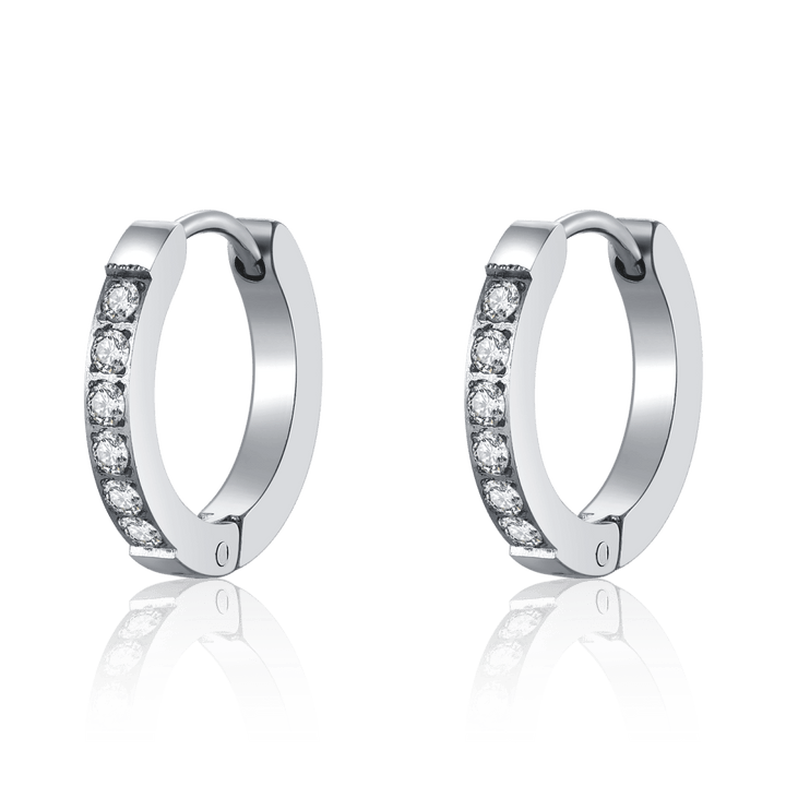 Pendientes Aros Circonitas Blancas