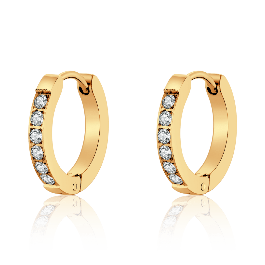 Pendientes Aros Circonitas Blancas