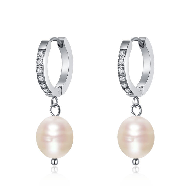 Pendientes Aros Perla Matices