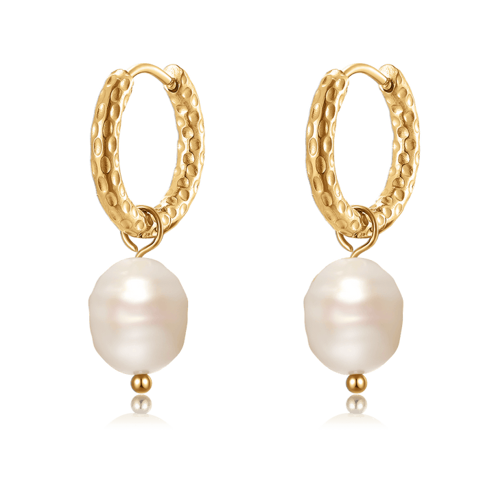 Pendientes Aros Perlas Esbeltas