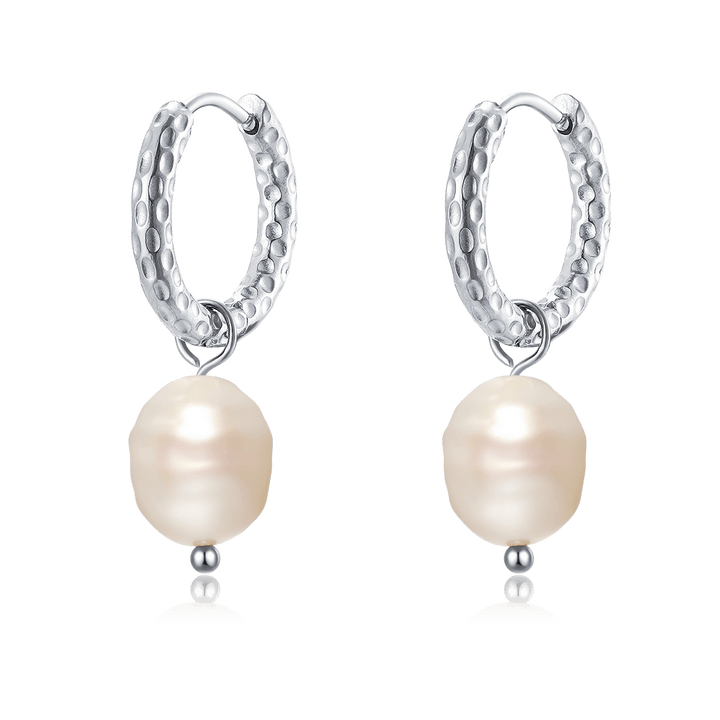 Pendientes Aros Perlas Esbeltas