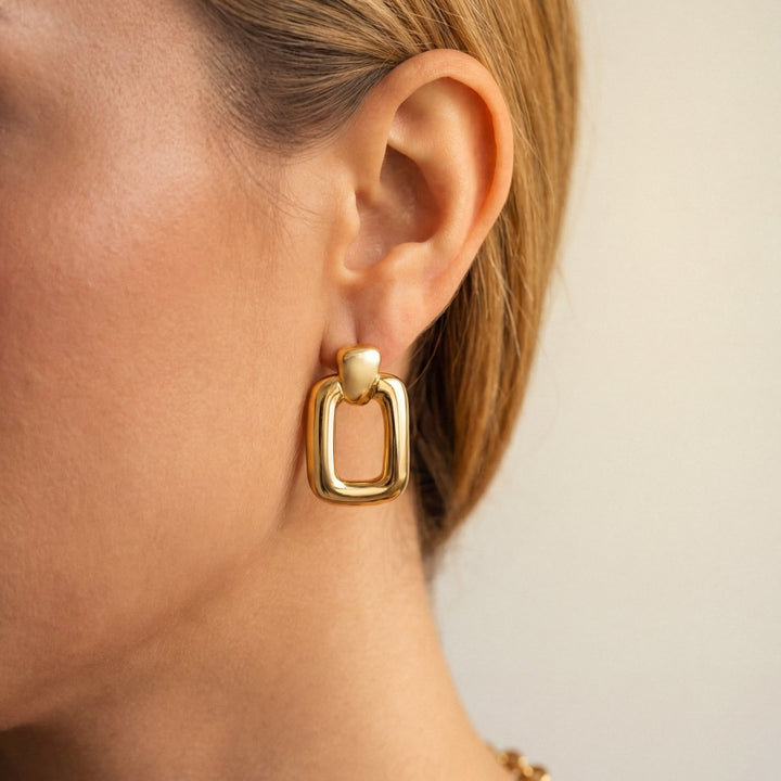 Pendientes Aros Rectangulares