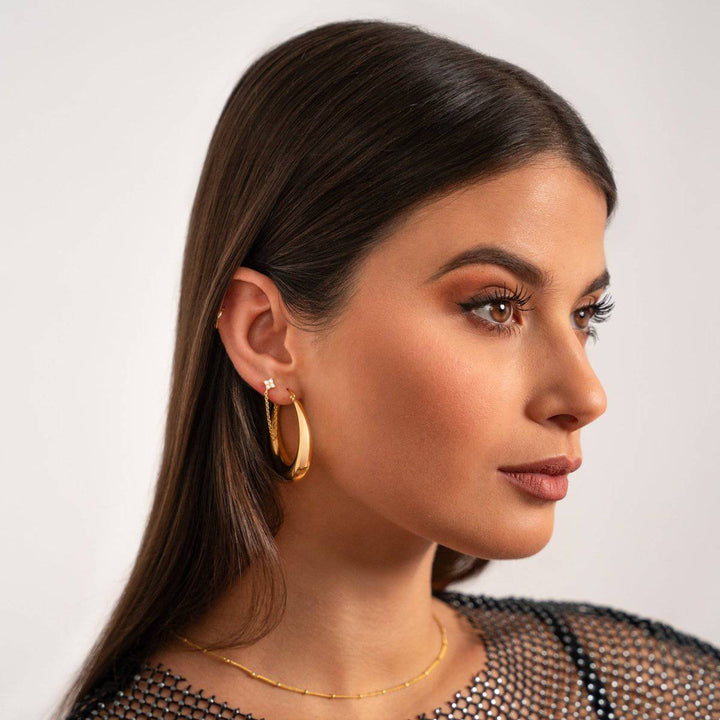 Pendientes de cadena de gemas