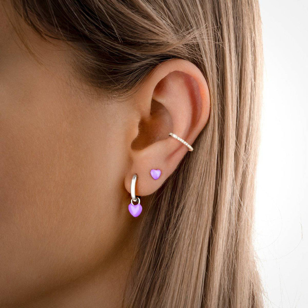 Pendientes Corazón de Color