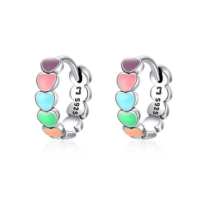 Pendientes de amor coloridos