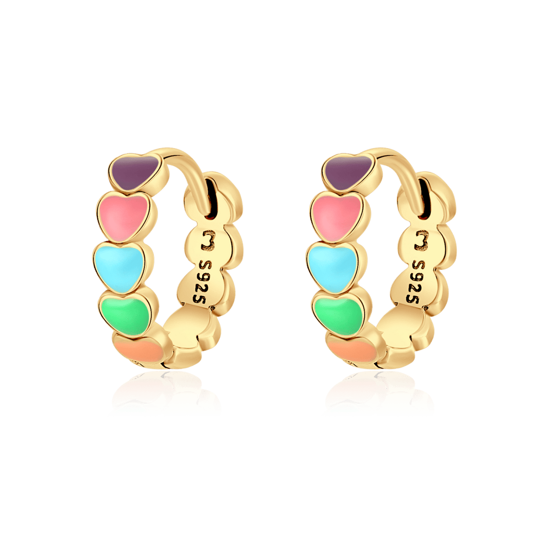Pendientes de amor coloridos