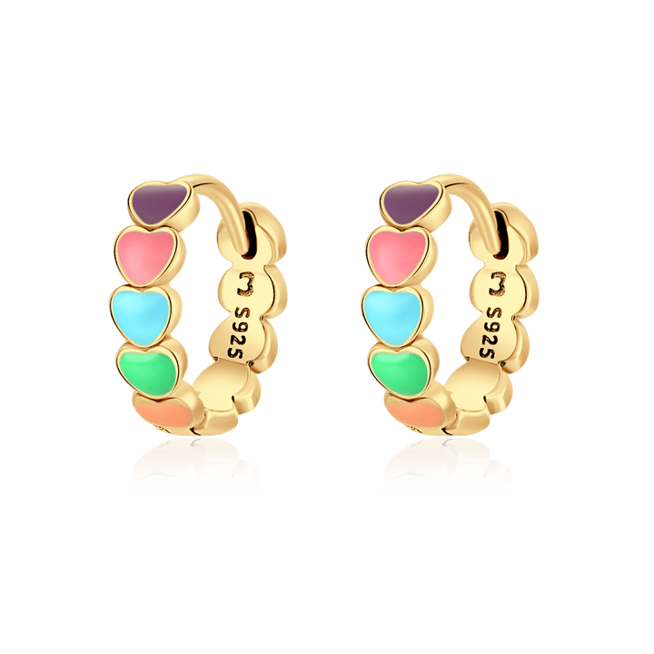 Pendientes de amor coloridos