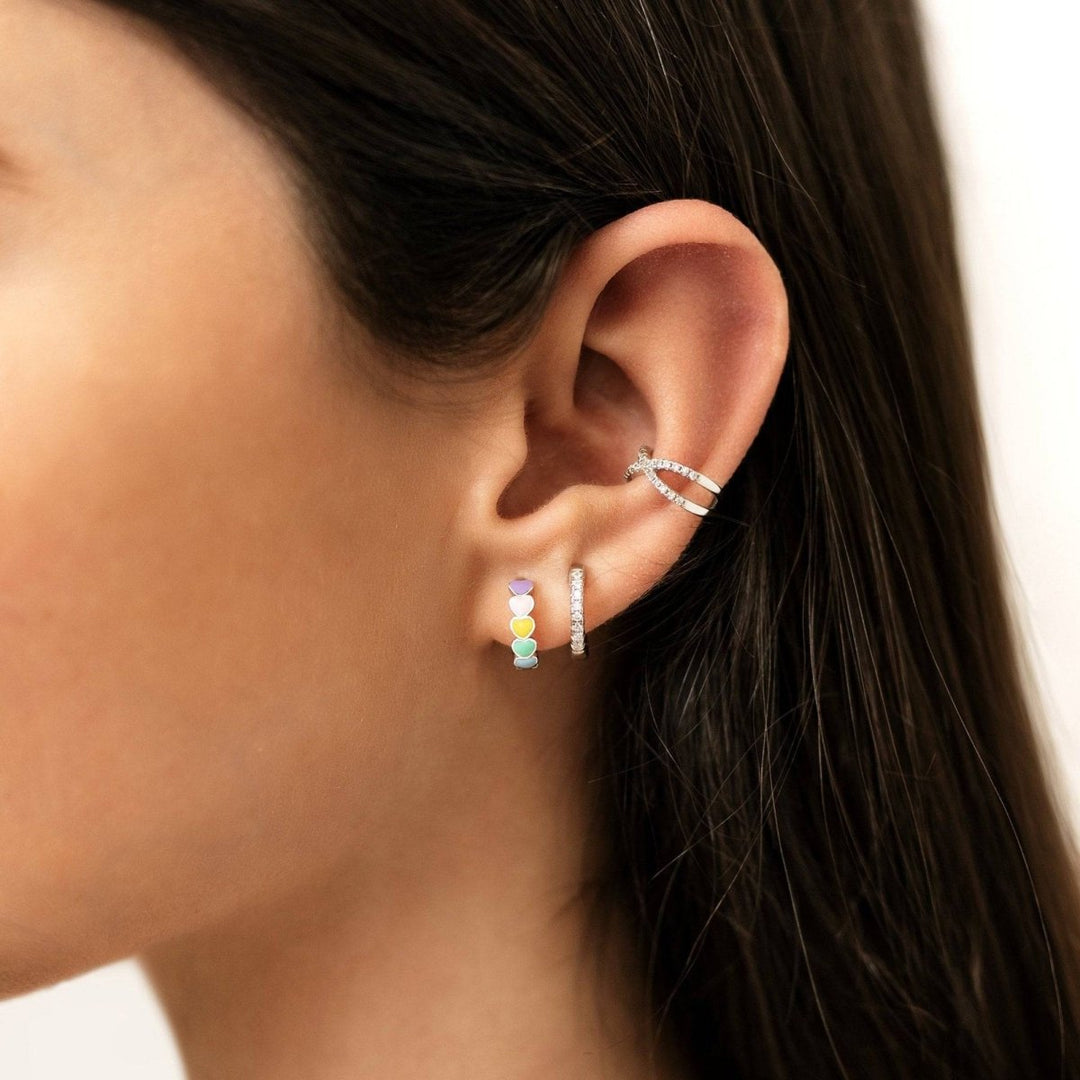 Pendientes de amor coloridos