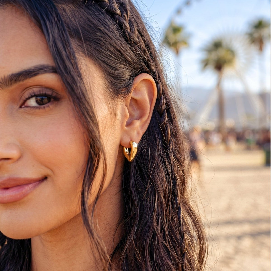 Pendientes Corazón Curvado