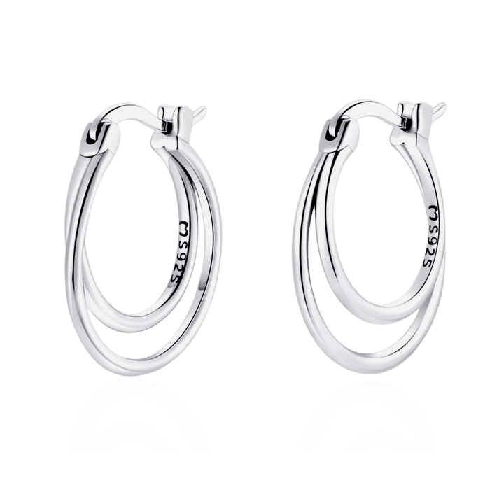 Pendientes de aro doble