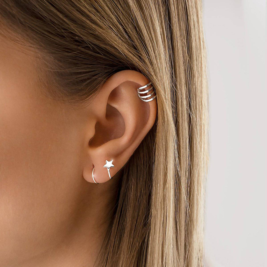 Pendientes de estrella en espiral